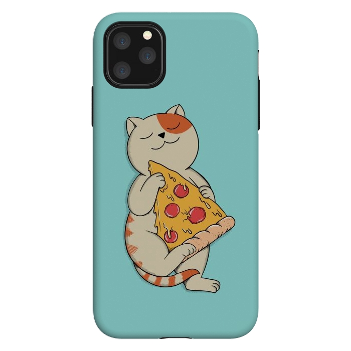 iPhone 11 Pro Max StrongFit Cat and Pizza by Coffee Man