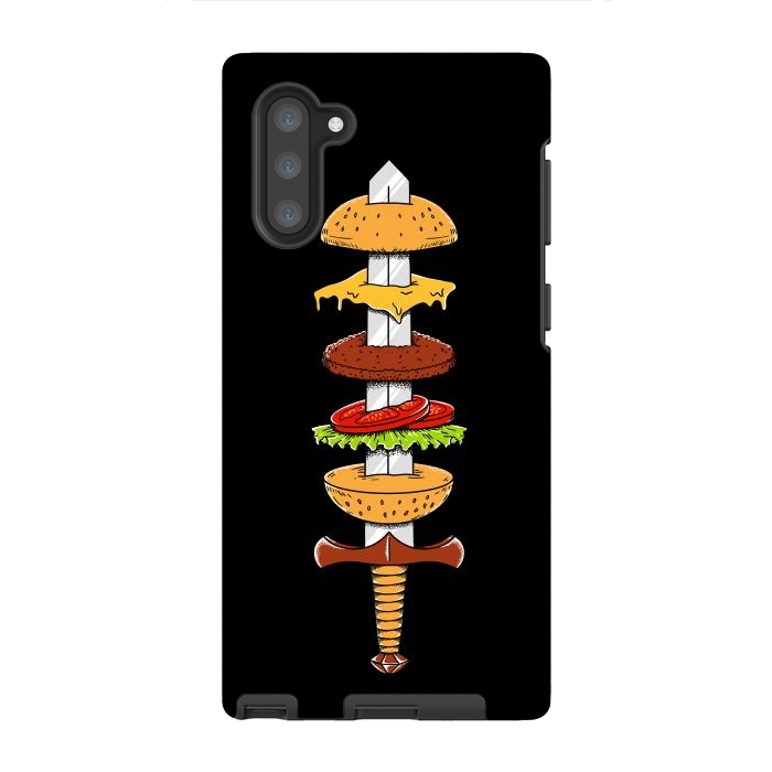 Galaxy Note 10 StrongFit sword Burger by Coffee Man