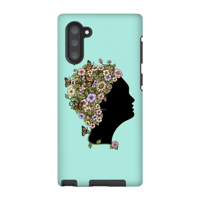 Galaxy Note 10 StrongFit Floral lady by Coffee Man