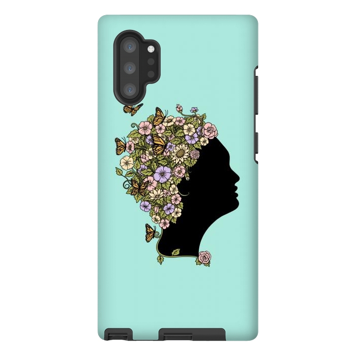 Galaxy Note 10 plus StrongFit Floral lady by Coffee Man