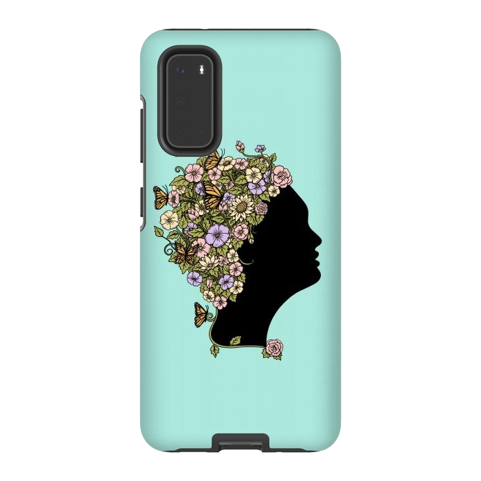 Galaxy S20 StrongFit Floral lady by Coffee Man