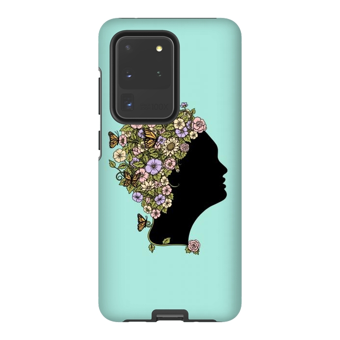 Galaxy S20 Ultra StrongFit Floral lady by Coffee Man