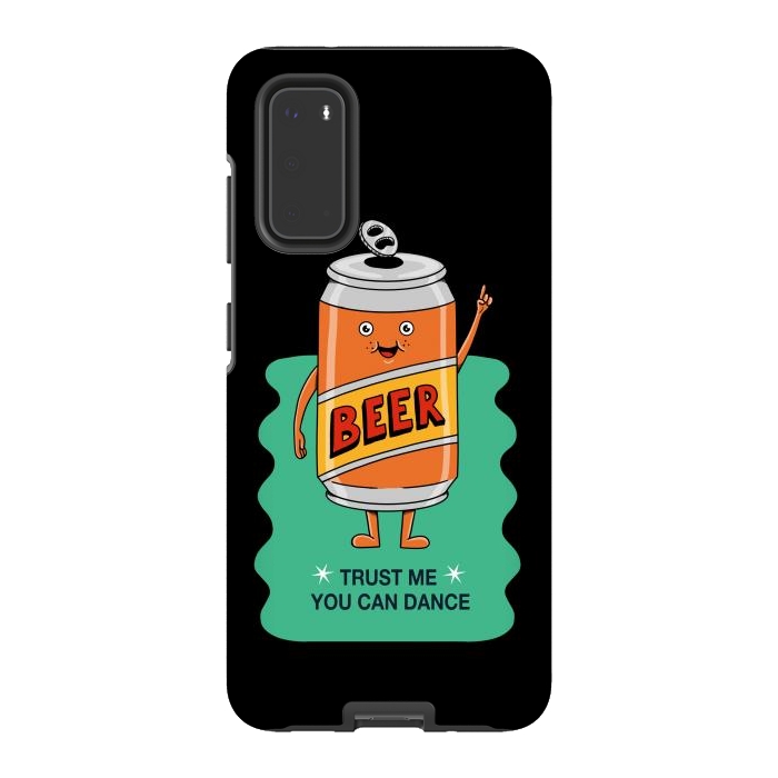 Galaxy S20 StrongFit Beer you can dance black by Coffee Man