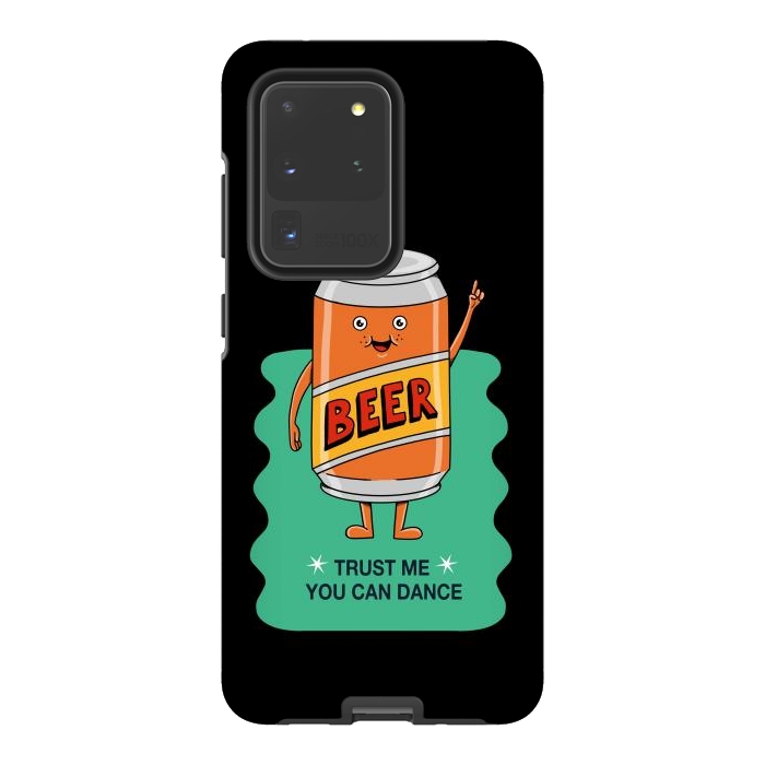 Galaxy S20 Ultra StrongFit Beer you can dance black by Coffee Man