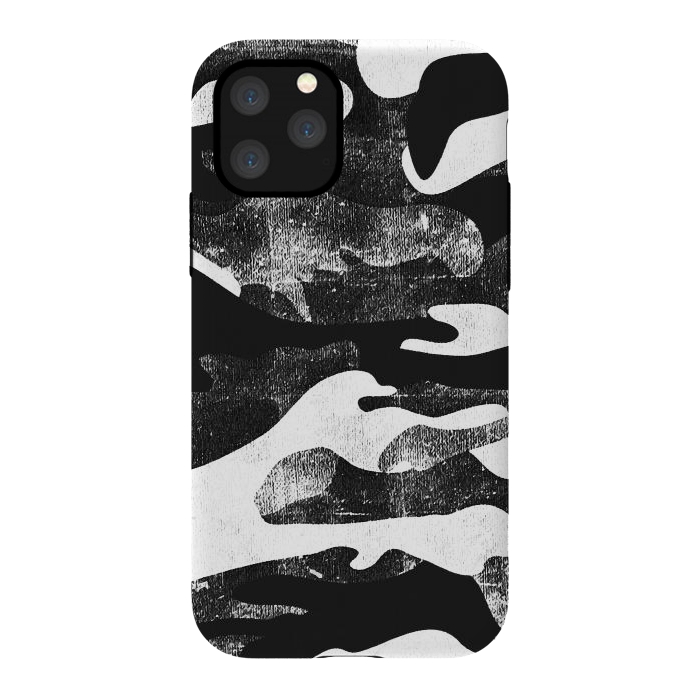 iPhone 11 Pro StrongFit Textured grunge monochrome camouflage by Oana 