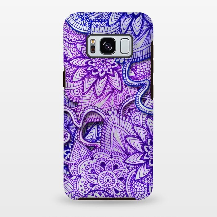 Galaxy S8 plus StrongFit Floral Doodle G582 by Medusa GraphicArt