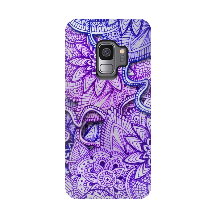 Galaxy S9 StrongFit Floral Doodle G582 by Medusa GraphicArt