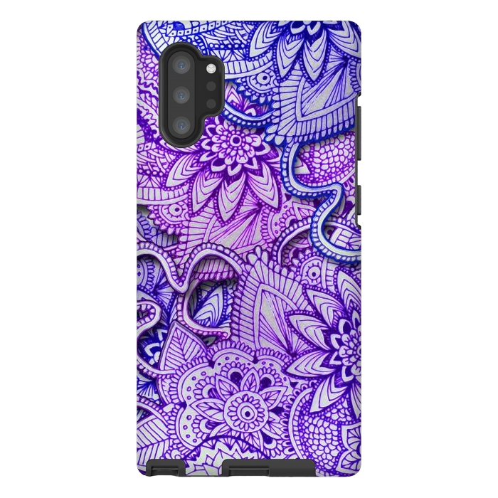 Galaxy Note 10 plus StrongFit Floral Doodle G582 by Medusa GraphicArt