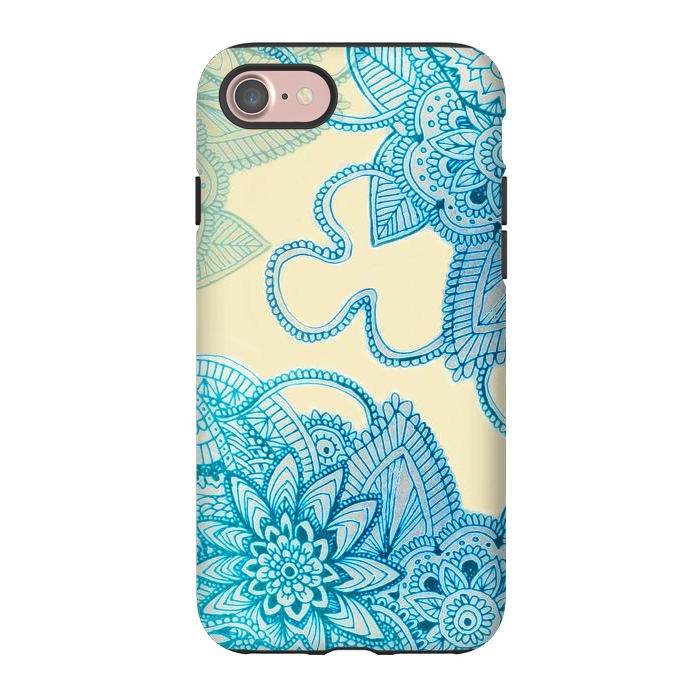 iPhone 7 StrongFit Floral Doodle G580 by Medusa GraphicArt