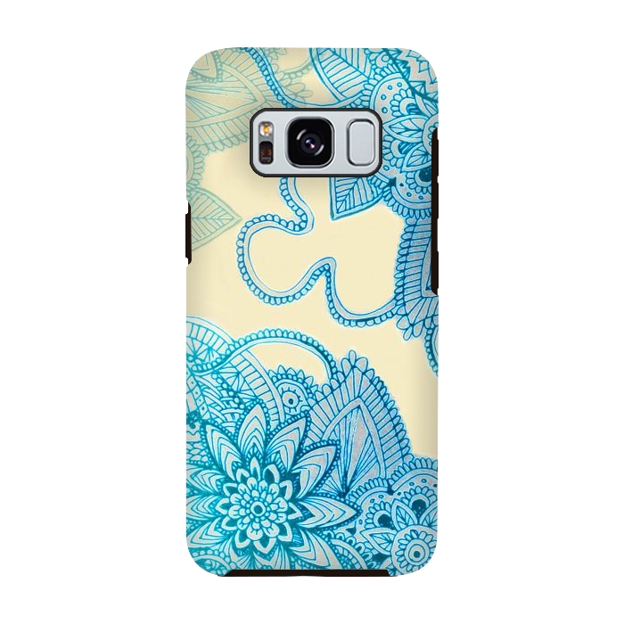 Galaxy S8 StrongFit Floral Doodle G580 by Medusa GraphicArt