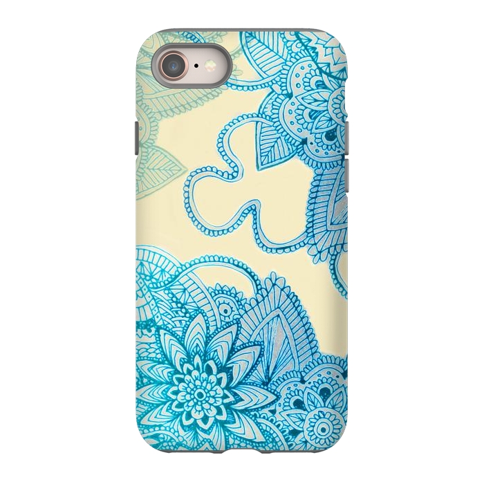 iPhone 8 StrongFit Floral Doodle G580 by Medusa GraphicArt