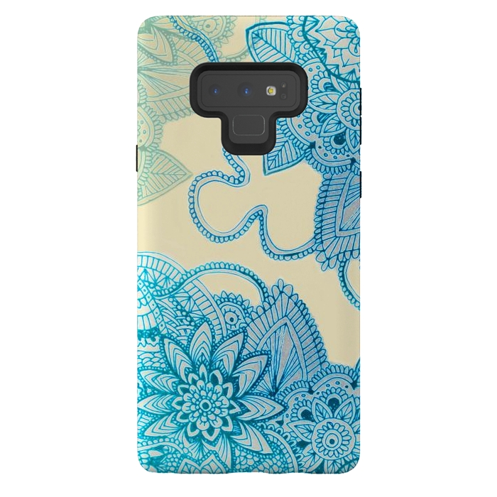 Galaxy Note 9 StrongFit Floral Doodle G580 by Medusa GraphicArt
