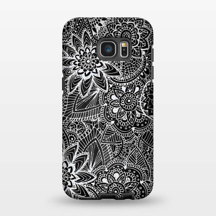 Galaxy S7 EDGE StrongFit Floral Doodle G581 by Medusa GraphicArt
