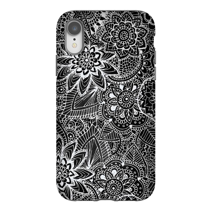 iPhone Xr StrongFit Floral Doodle G581 by Medusa GraphicArt