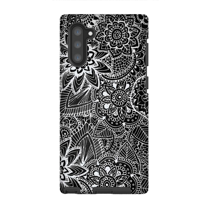 Galaxy Note 10 StrongFit Floral Doodle G581 by Medusa GraphicArt