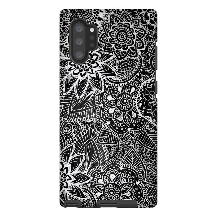 Galaxy Note 10 plus StrongFit Floral Doodle G581 by Medusa GraphicArt