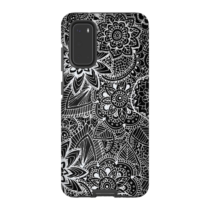 Galaxy S20 StrongFit Floral Doodle G581 by Medusa GraphicArt