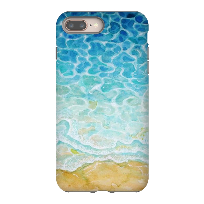 iPhone 7 plus StrongFit Watercolor Sea G564 by Medusa GraphicArt