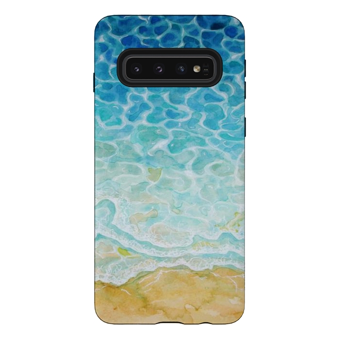 Galaxy S10 StrongFit Watercolor Sea G564 by Medusa GraphicArt