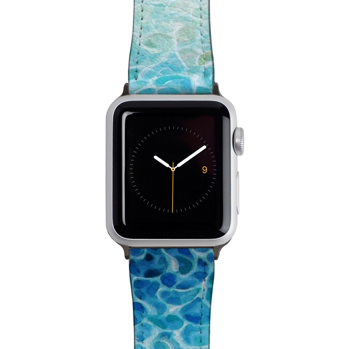 Watch 38mm / 40mm Strap PU leather Watercolor Sea G564 by Medusa GraphicArt
