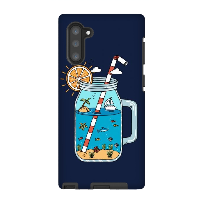 Galaxy Note 10 StrongFit Drink Landscape Blue by Coffee Man