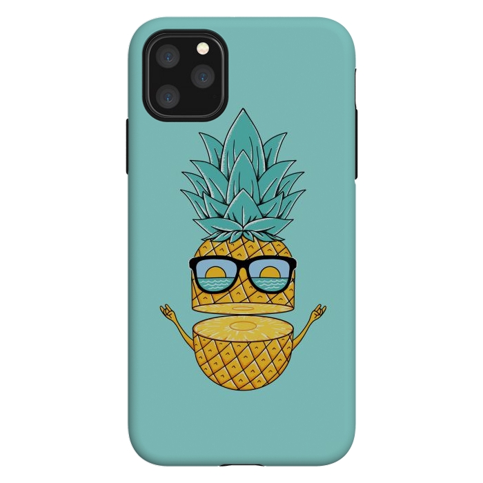 iPhone 11 Pro Max StrongFit Pineapple Sunglasses by Coffee Man