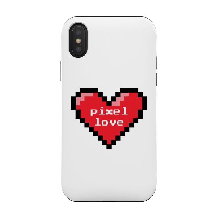 iPhone Xs / X StrongFit Pixel love by Laura Nagel