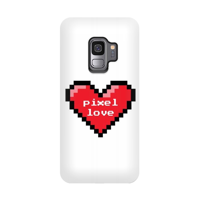 Galaxy S9 StrongFit Pixel love by Laura Nagel