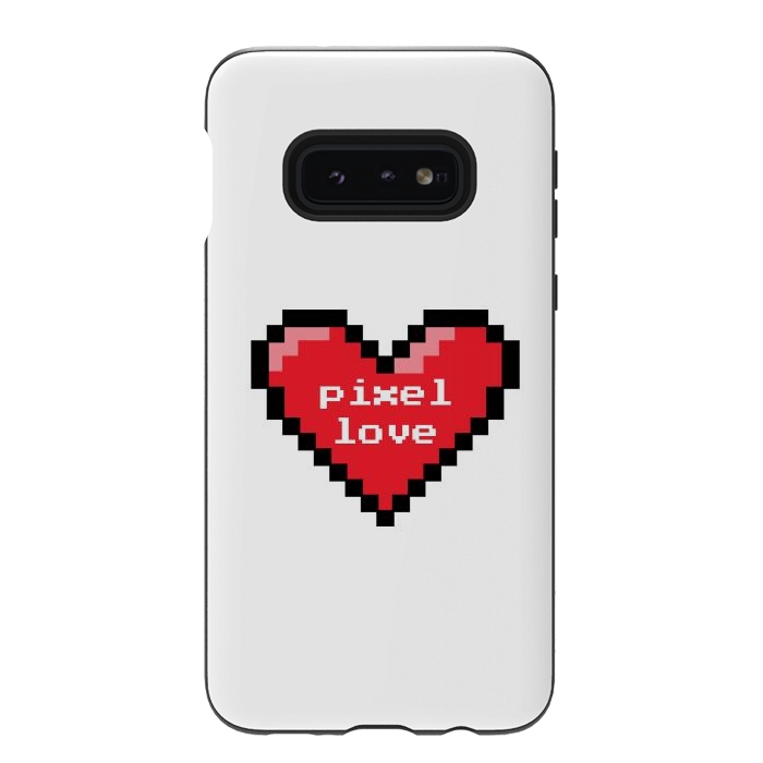 Galaxy S10e StrongFit Pixel love by Laura Nagel