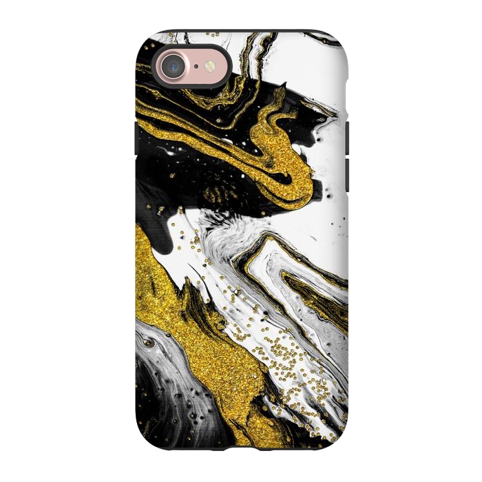 iPhone 7 StrongFit Luxe Black and Gold by Ashley Camille
