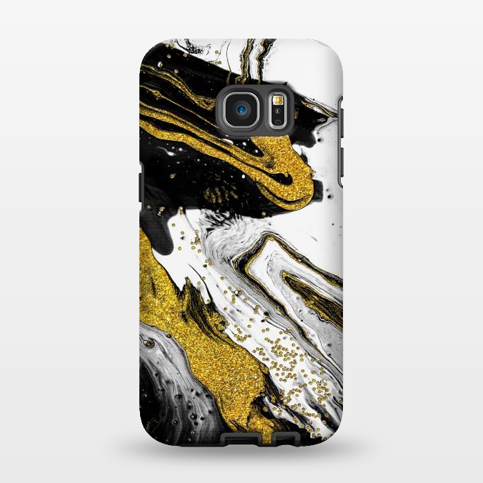 Galaxy S7 EDGE StrongFit Luxe Black and Gold by Ashley Camille