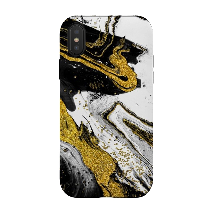 iPhone Xs / X StrongFit Luxe Black and Gold by Ashley Camille