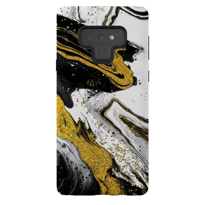 Galaxy Note 9 StrongFit Luxe Black and Gold by Ashley Camille