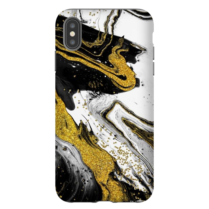 iPhone Xs Max StrongFit Luxe Black and Gold by Ashley Camille