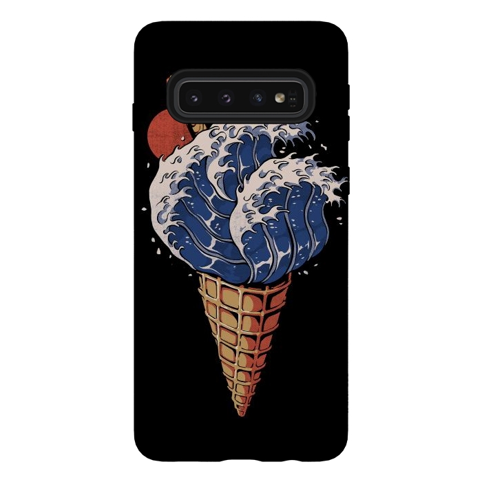 Galaxy S10 StrongFit Kanagawa Ice Cream  by Ilustrata