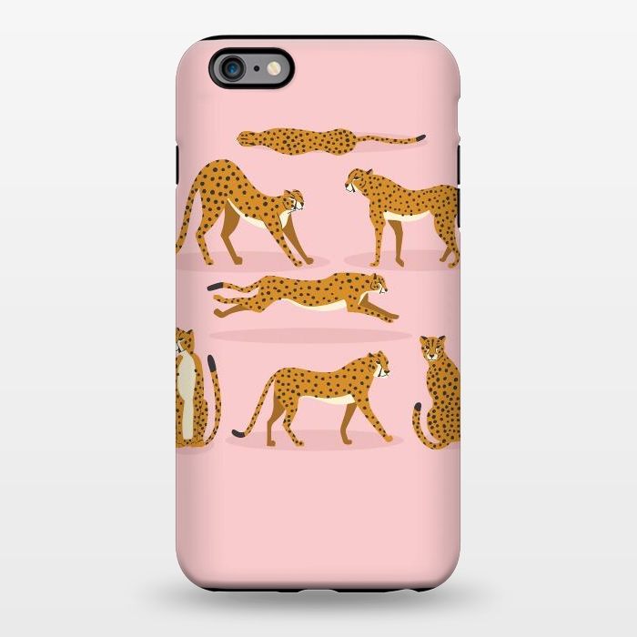 iPhone 6/6s plus StrongFit Cheetahs on pink  by Jelena Obradovic
