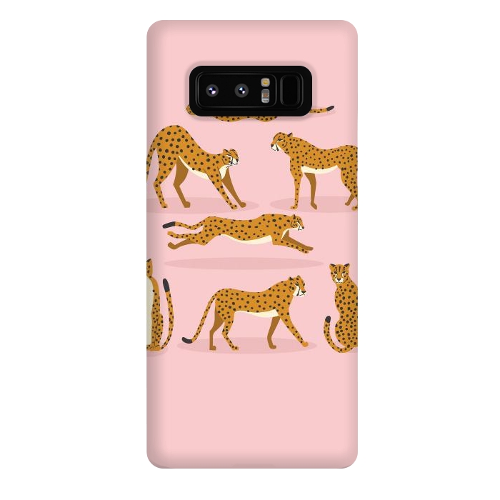 Galaxy Note 8 StrongFit Cheetahs on pink  by Jelena Obradovic