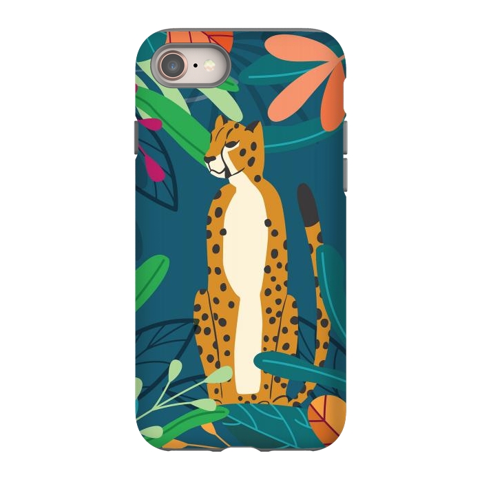 iPhone 8 StrongFit Cheetah chilling by Jelena Obradovic
