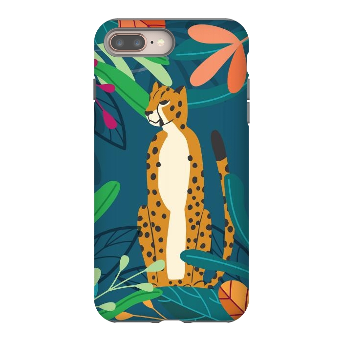 iPhone 8 plus StrongFit Cheetah chilling by Jelena Obradovic