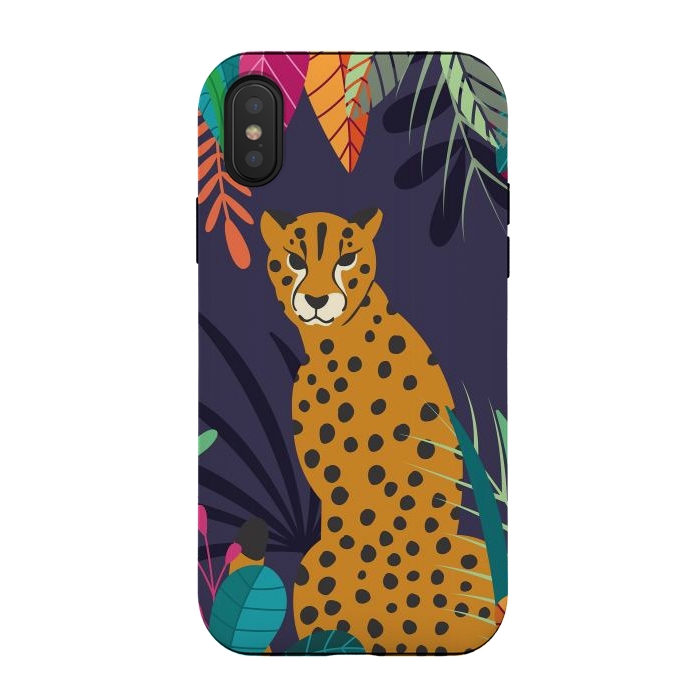 iPhone Xs / X StrongFit Cheetah sitting in the wild by Jelena Obradovic