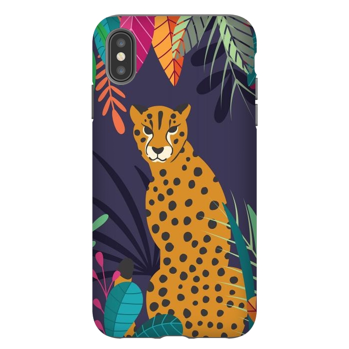iPhone Xs Max StrongFit Cheetah sitting in the wild by Jelena Obradovic