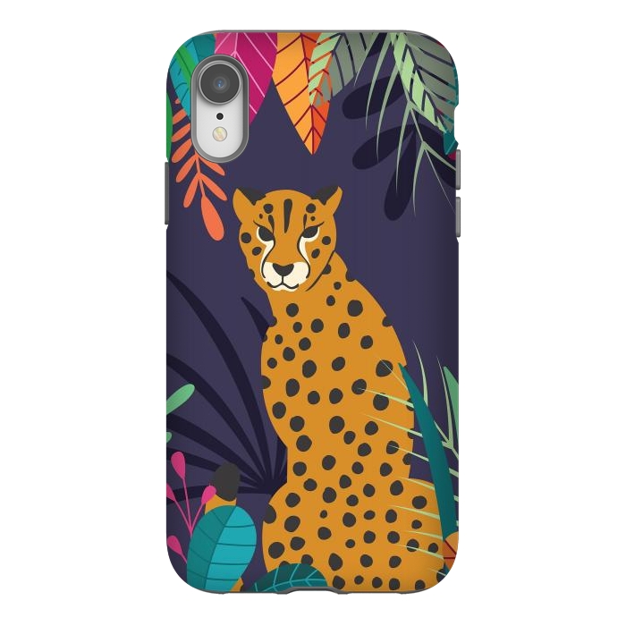 iPhone Xr StrongFit Cheetah sitting in the wild by Jelena Obradovic