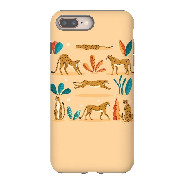 iPhone 7 plus StrongFit Cheetahs beige by Jelena Obradovic