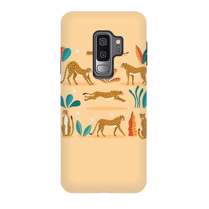 Galaxy S9 plus StrongFit Cheetahs beige by Jelena Obradovic