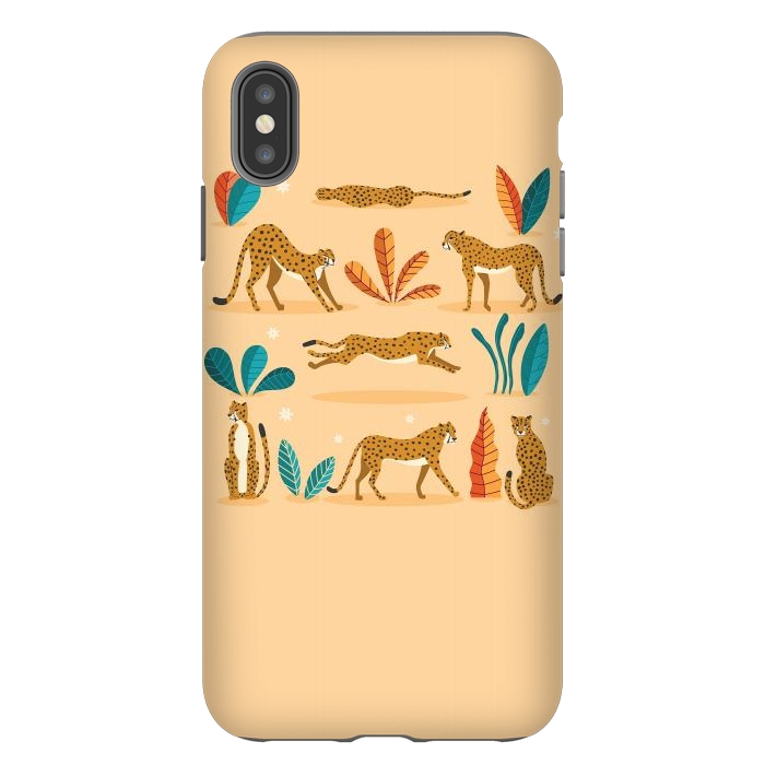 iPhone Xs Max StrongFit Cheetahs beige by Jelena Obradovic