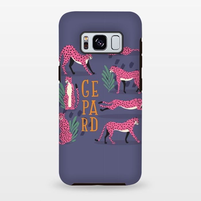Galaxy S8 plus StrongFit Cheetahs on purple by Jelena Obradovic