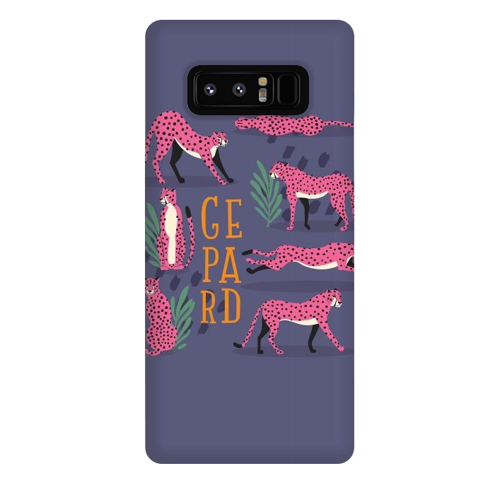 Galaxy Note 8 StrongFit Cheetahs on purple by Jelena Obradovic