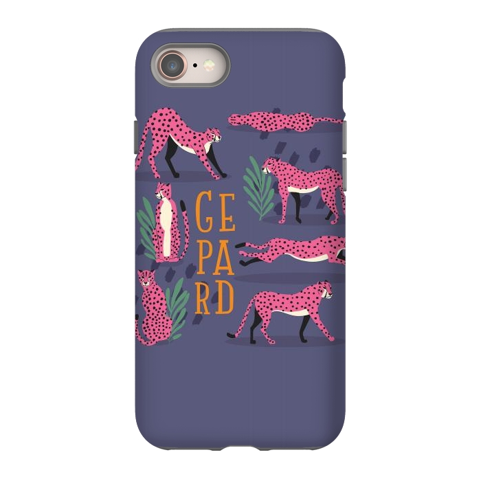 iPhone SE StrongFit Cheetahs on purple by Jelena Obradovic