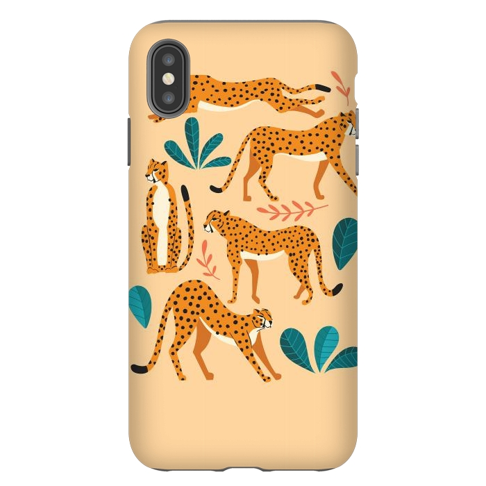 iPhone Xs Max StrongFit Cheetahs beige 02 by Jelena Obradovic