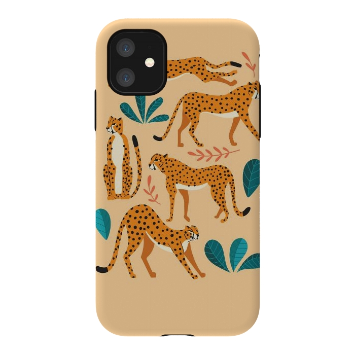 iPhone 11 StrongFit Cheetahs beige 02 by Jelena Obradovic